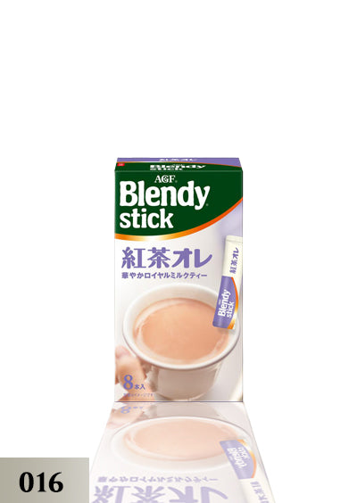Blendy Stick Koocha Au-Lait 8p (10g)016 ဂျပန် လက်ဖက်ရည်ချို တဘူးတွင် ၈ထုပ်  ၈ခွက်စာပါဝင်ပါသည်