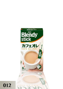 Blendy Stick Cafe Au-Lait Cofe 8p(10.5g) 012 တဘူးတွင် ၈ထုပ်  ပါပါသည် ဂျပန်ကော်ဖီ  အဆိမ့် Café au Lait သဘာဝအရသာစစ်စစ်ခံစားရ စေမည်