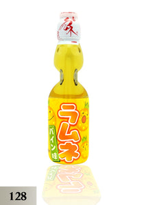 Hatakosen-Pineapple Ramune အချိုရည် (128) နာနတ် သီးအရသာ သားသားမီးမီးတို့ ကြိုက်သည့်အချိုရည် ဆေးသကြားလုံးဝမပါဝင်သည် ဂျပန်အချိုရည်